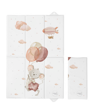 Повивальний матрац Cebababy 40x60 Watercolor Word W-305-000-727, Mouse, білий