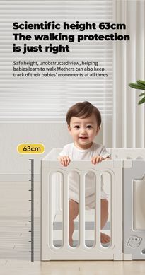 Дитячий манеж трансформер 2 в 1 Kivibaby YHYWL-009 White 180x150 см