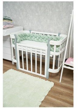 Бампер - косичка Twins 4-х прядна 240 см 2020-K4-240-14, mint, м'ята
