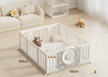 Дитячий манеж трансформер 2 в 1 Kivibaby YHYWL-009 White 180x150 см
