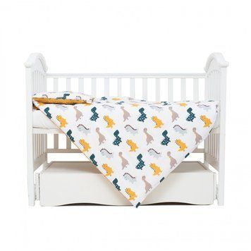 Змінна постіль 3 ел Twins Comfort line 3054-C-05, Динозаврик, жовтий
