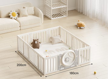 Дитячий манеж трансформер 2 в 1 Kivibaby YHYWL-015 White 200x180 см