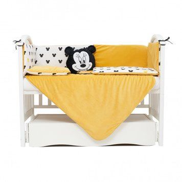 Постільний комплект 6 ел Twins Dolce Insta Mikki 4075-D-512, black/yellow, жовтий/чорний