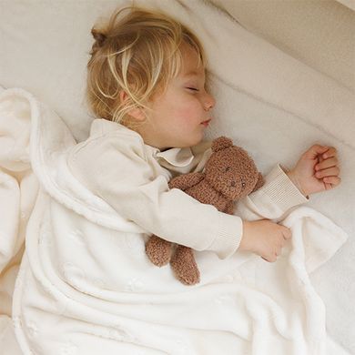 М'яка ковдра з зайчиком кремова 75x100см. BabyOno 1567/0