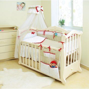 Постільний комплект 8 ел Twins Premium Starlet 4028-P-021, beige, бежевий