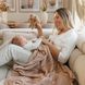 М'яка ковдра з зайчиком кремова 75x100см. BabyOno 1567/0