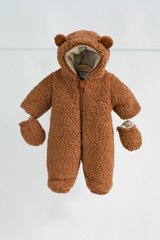 Хутряний комбінезон Teddy коричневий 74 (6-9 міс)