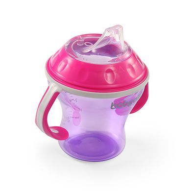Чашка-непроливайка Babyono Natural Nursing з м&rsquo;яким носиком 180 мл Рожевий арт.1456/02
