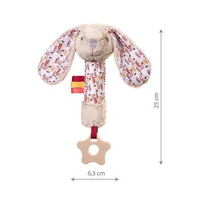 Іграшка з пищалкою BabyOno Кролик Мілі 6,5х26 см (арт. 1528)