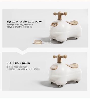 Толокар-гойдалка 2 в 1 Kivibaby HSC-005 gray white