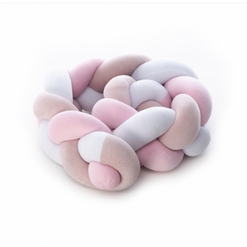 Бампер - косичка Twins 3-х прядна 220 см 2020-K3-220--15, peach, персик