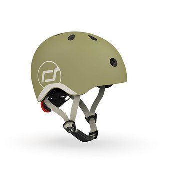 Шолом захисний дитячий Scoot and Ride, сіро-синій, з ліхтариком, 45-51см