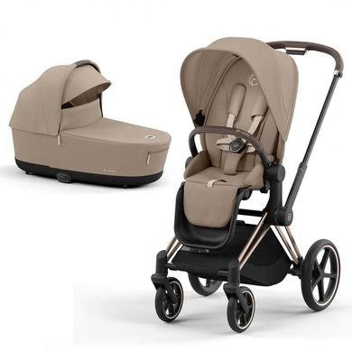 Коляска 2 в 1 Cybex Priam 4.0 Rose Gold Simply Flowers Pink