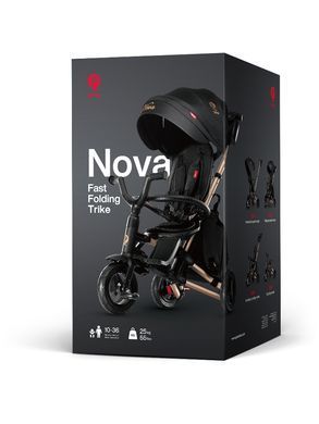 Велосипед складаний триколісний дитячий QPlay Nova+ Rubber Ultimate Black