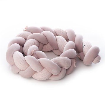 Бампер - косичка Twins 3-х прядна 220 см 2020-K3-220--15, peach, персик