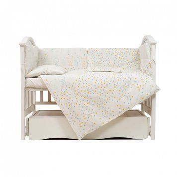 Постільний комплект 6 ел Twins Eco Line New 4091-E-022, Bunnies mint, м"ятний