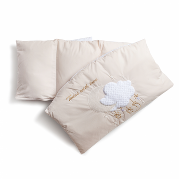Бампер Babycentre & Twins Moonlight 2011-BTMO-02, beige, білий/беж