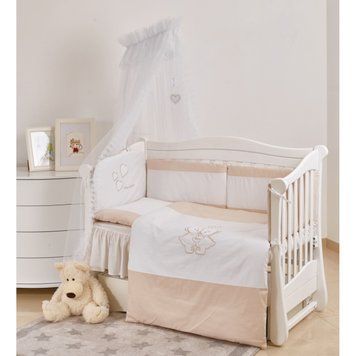 Постільний комплект 7 ел Twins Evo iLove 4073-A-038, beige, білий/беж