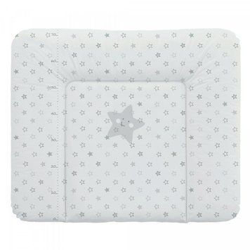 Повивальний матрац Cebababy 85x72 Basic line W-134-066-260, Stars grey, сірий