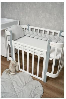 Бампер - косичка Twins 3-х прядна 120 см Ego 2020-K3-120E-202, ecru, беж світлий
