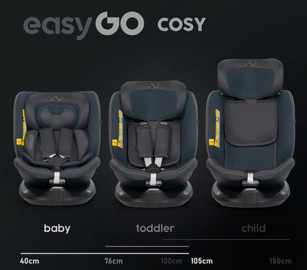 Автокрісло EasyGo Cosy izofix 0-36 Taupe