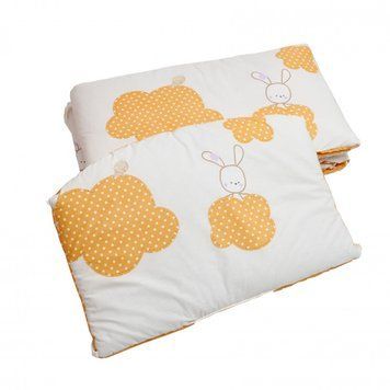 Бампер Twins Comfort 2051-C-021, Горошки оранжеві, оранжевий