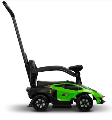 Машинка для катання Caretero (Toyz) Lamborghini Essenza Green з батьківською ручкою