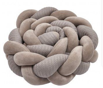 Бампер - косичка Twins 3-х прядна 220 см Pastel 2020-K3-220P-202, ecru, беж світлий