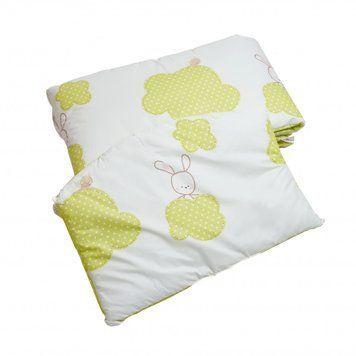 Бампер Twins Comfort 2051-C-022, Горошки зелені, зелений