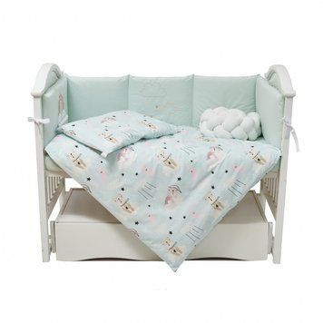 Постільний комплект 7 ел Twins Fluffy Puffy 4076-TFP-14, mint, ментол