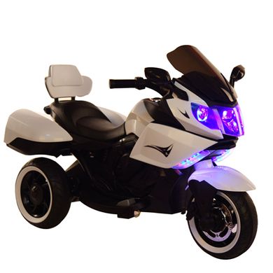Ел-мобиль T-7224 WHITE мотоцикл 6V7AH мотор 2*20W з MP3 106*55*74 /1/