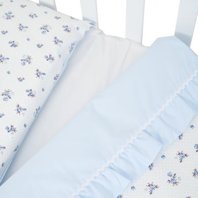 Сменная постель 3 эл. Twins Romantic Spring collection 3024-RS-401, Flower Power, голубой