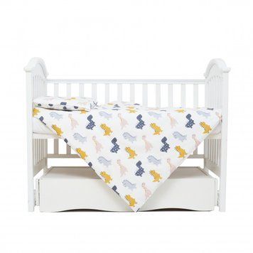 Змінна постіль 3 ел Twins Comfort line 3054-C-10, Динозаврик, сірий
