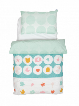 Постільний комплект 5 ел Twins Organic Line Animals Mint