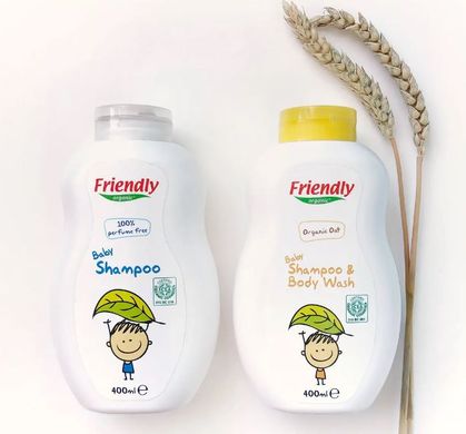 Органічний дитячий шампунь-гель Friendly Organic без запаху 400 мл