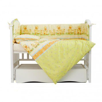 Бампер Twins Comfort 2051-C-027, Каченята зелені, зелений