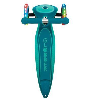 Самокат GLOBBER серії PRIMO FOLDABLE PLUS LIGHTS, м'ятний, колеса з підсвіткою, 50кг, 3+