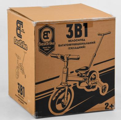 Велосипед-трансформер Best Trike 58195 (1) колеса PU10", батьківська ручка, знімні педалі