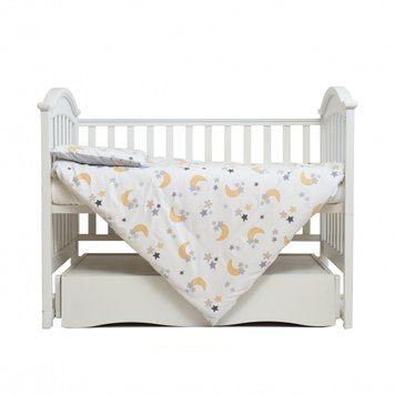 Змінна постіль 3 ел Twins Comfort Soft (фланель) 3010-TS-10, Starlet grey, білий/сірий