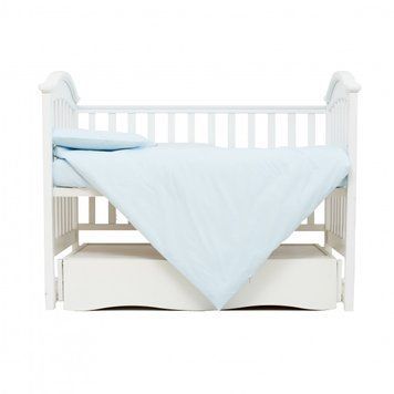 Змінна постіль 3 ел Twins Organic (бязь преміум) 3021-TO-04, blue, блакитний