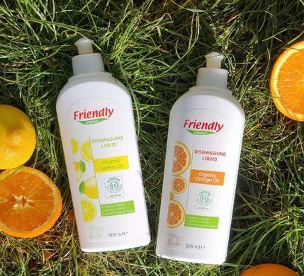 Органічний засіб для миття посуду Friendly Organic з апельсиновою олією 1000 мл