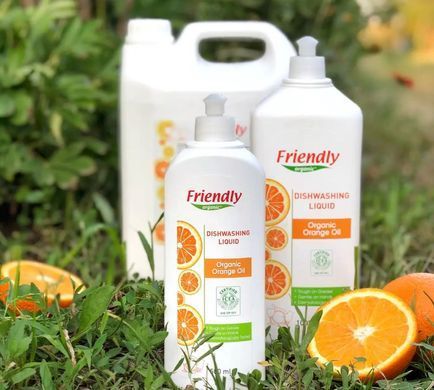 Органічний засіб для миття посуду Friendly Organic з апельсиновою олією 1000 мл