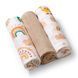 Пелюшки муслинові бавовняні (70х70 см) 3 шт. (Кремовий) /"Babyono" (арт. 348)