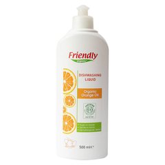 Органічний засіб для миття посуду Friendly Organic з апельсиновою олією 500 мл