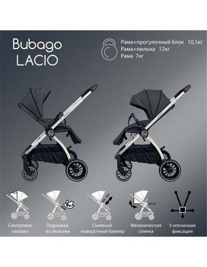 Коляска 2 в 1 Lacio Black/ Wine red