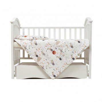 Змінна постіль 3 ел Twins Comfort Soft (фланель) 3010-TS-202, Rabbits , беж світлий