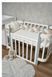 Бампер - косичка Twins 3-х прядна 120 см Ego 2020-K3-120E-202, ecru, беж світлий
