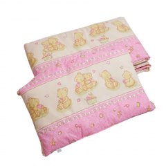 Бампер Twins Comfort 2051-С-016, Мишки со звездой розовые, розовый
