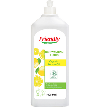 Органічний засіб для миття посуду Friendly Organic з лимонною олією 1000 мл