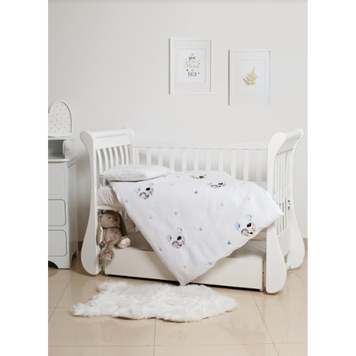 Змінна постіль 3 ел Twins Dolce Summer day з вишивкою 3062-TD-100-01, white, білий